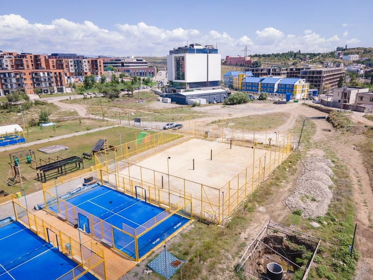 Sports Park by Gymnasia (Outdoor swimming Pool, Beach volleyball/football, Paddle tennis, Kids Playground) — Tbilisi